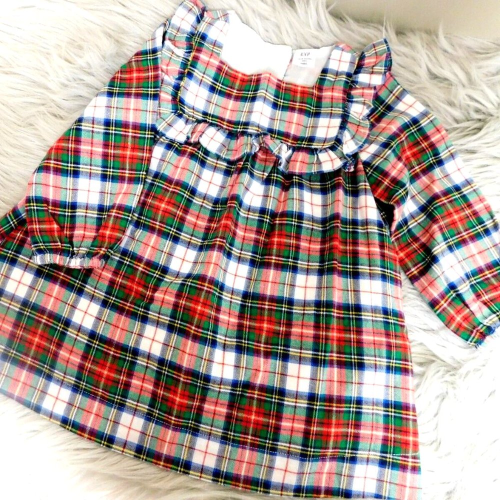 Baby Gap Ivory Frost Flannel Dress and Bottom Set‎